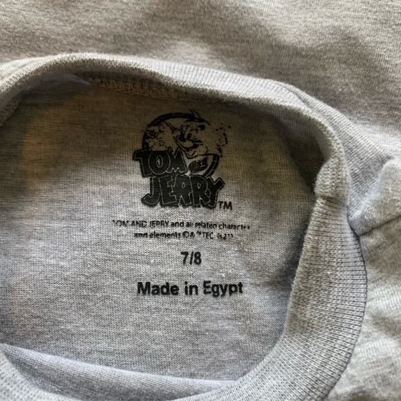Tom and Jerry Size 7/8 Gray T-shirt - Picture 4 of 4